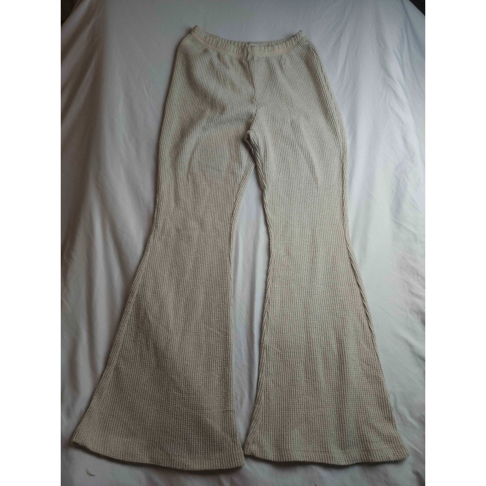Better Together Flare Pants Womens Medium Beige Knit Coastal Grandma Cozy Autumn